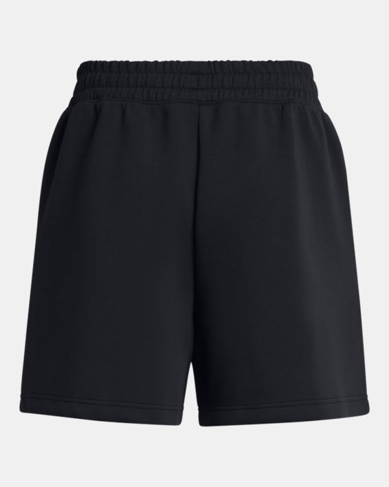 UA Unstoppable Fleece-Shorts mit Faltendetail für Damen, Black, pdpMainDesktop image number 5
